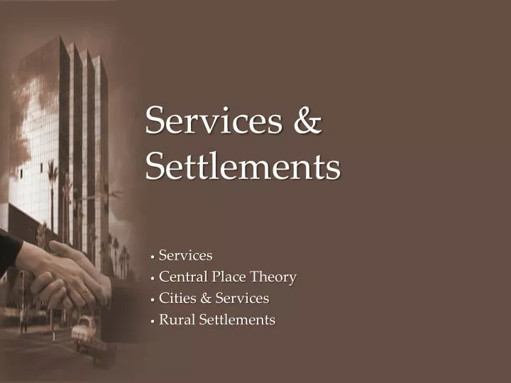 services settlements