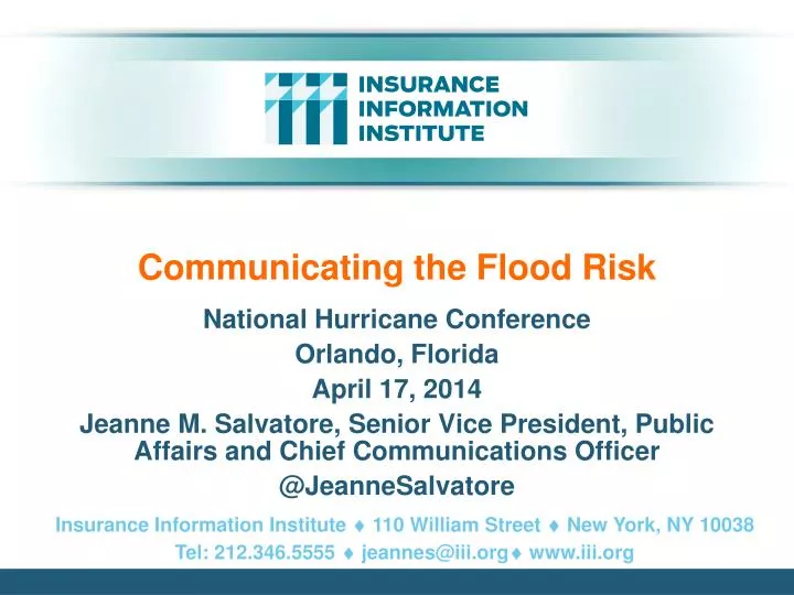communicating the flood risk