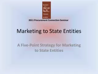 Marketing to State Entities