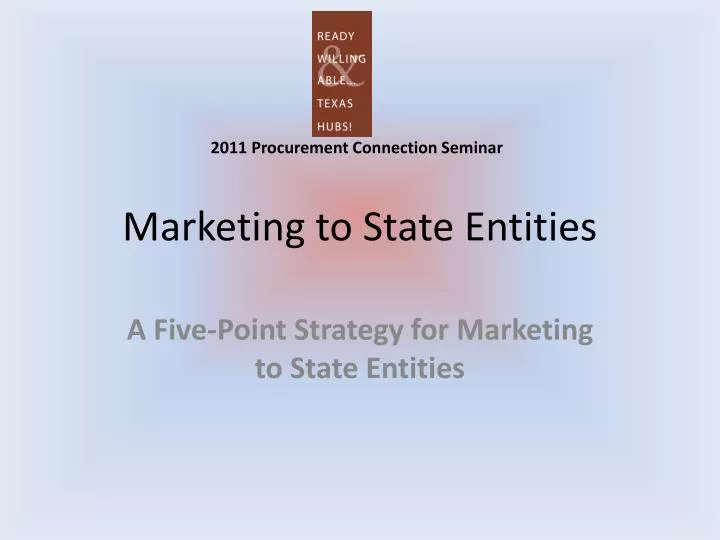 marketing to state entities