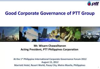 Good Corporate Governance of PTT Group
