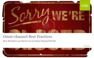 Omni-channel Best Practices