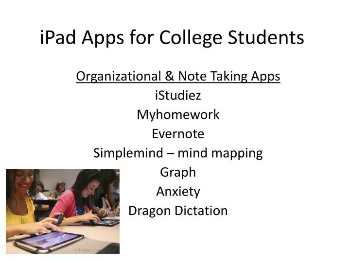 ipad apps for college students