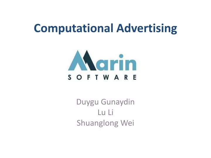 computational advertising