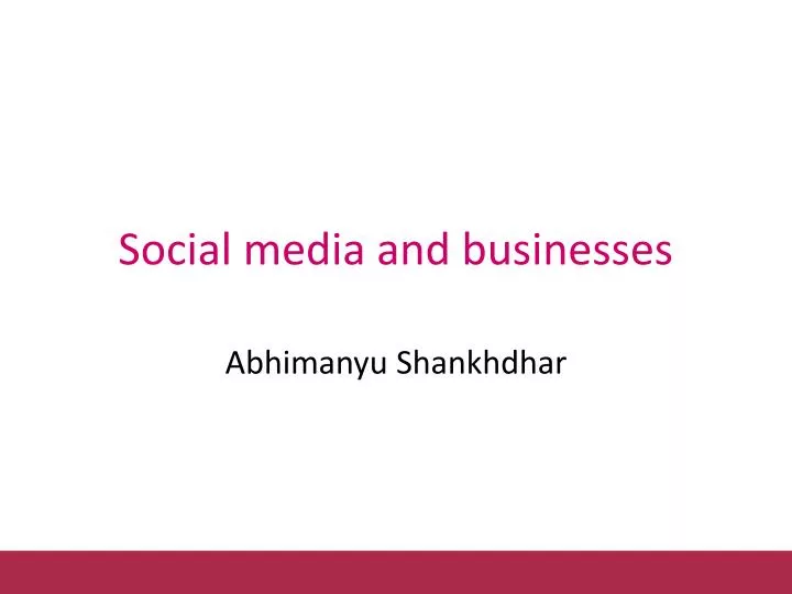 social media and businesses