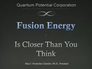 Fusion Energy
