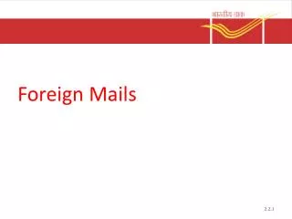 Foreign Mails