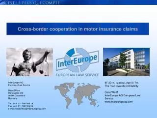 Cross-border cooperation in motor insurance claims