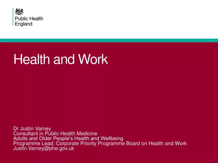 health and work