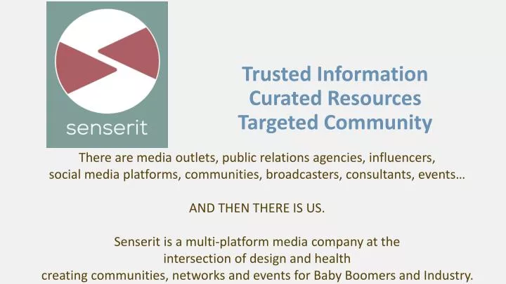 trusted information curated resources targeted community