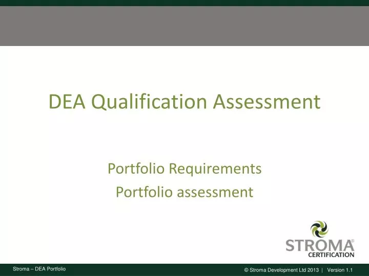 dea qualification assessment