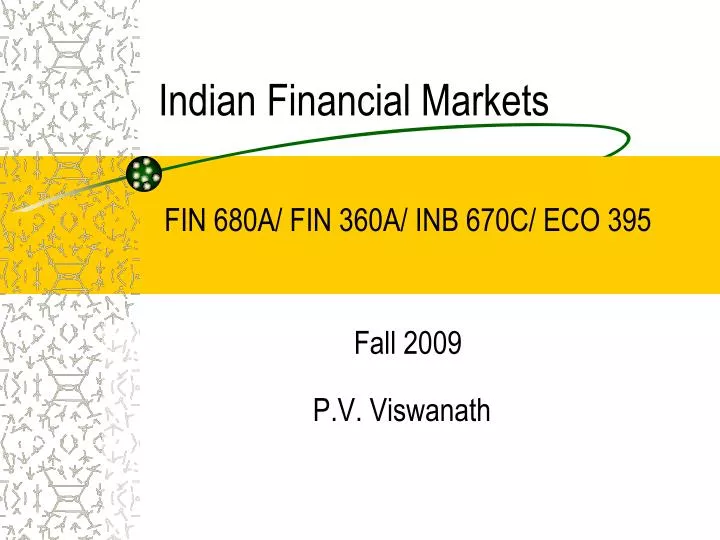 indian financial markets