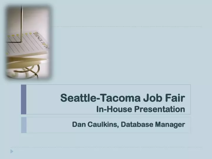 seattle tacoma job fair in house presentation
