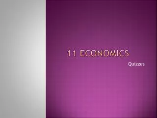 11 Economics