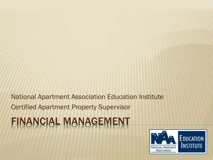 national apartment association education institute certified apartment property supervisor