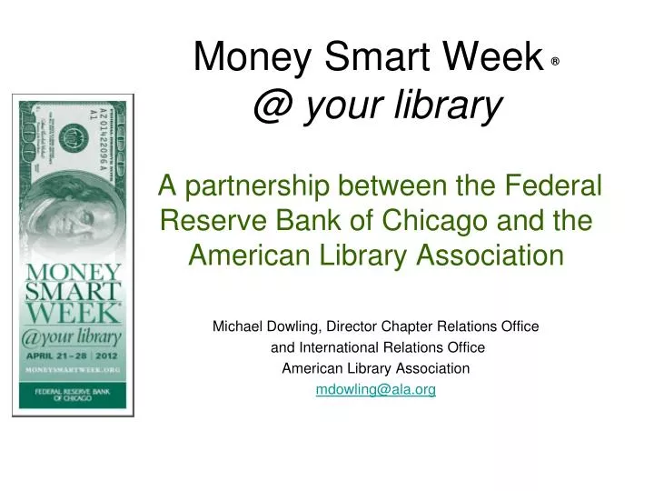 money smart week @ your library