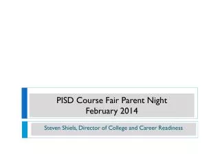PISD Course Fair Parent Night February 2014