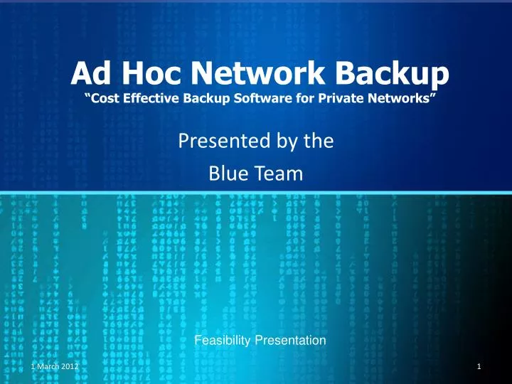 ad hoc network backup cost effective backup software for private networks