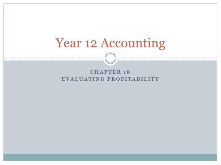 year 12 accounting