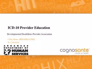 ICD-10 Provider Education