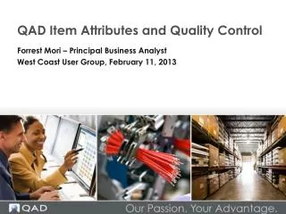 QAD Item Attributes and Quality Control