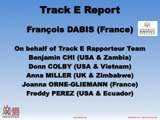 Track E Report