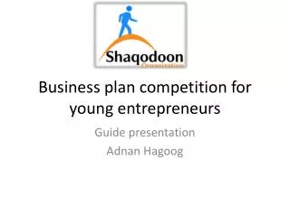 Business plan competition for young entrepreneurs