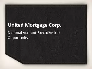 United Mortgage Corp.