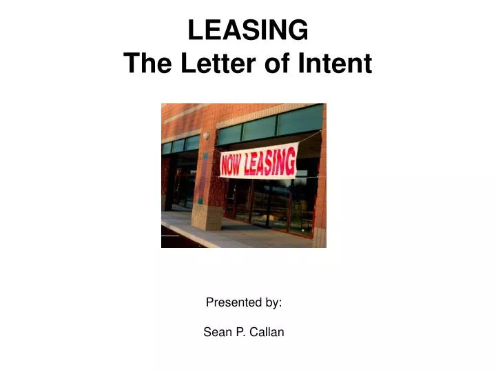 leasing the letter of intent