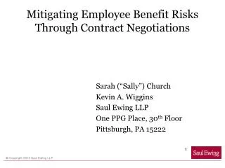 Mitigating Employee Benefit Risks Through Contract Negotiations