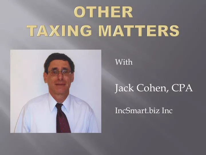 other taxing matters