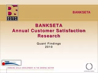 BANKSETA Annual Customer Satisfaction Research