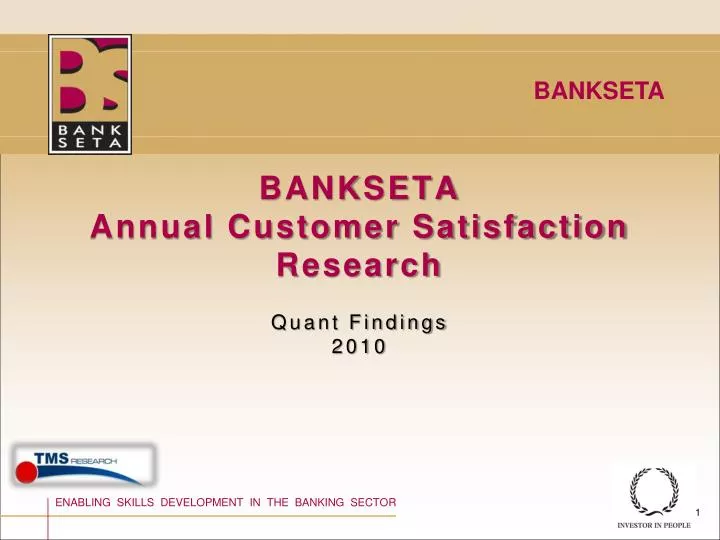 bankseta annual customer satisfaction research