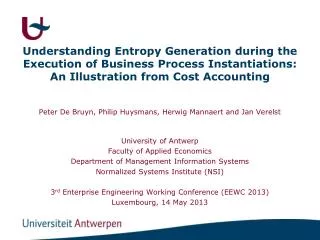 Understanding Entropy Generation during the Execution of Business Process Instantiations : An Illustration from Co