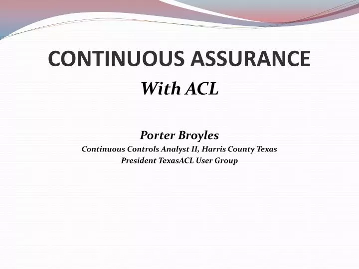 continuous assurance