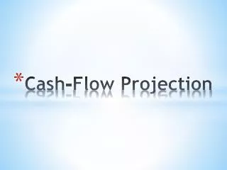 Cash-Flow Projection