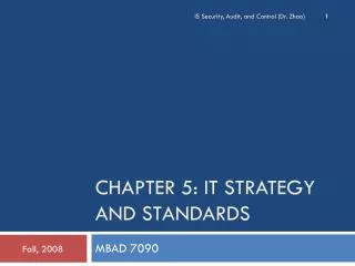 Chapter 5: it strategy and standards