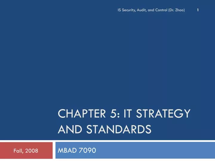 chapter 5 it strategy and standards