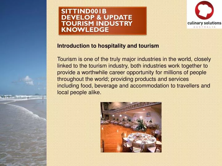 sittind001b develop update tourism industry knowledge