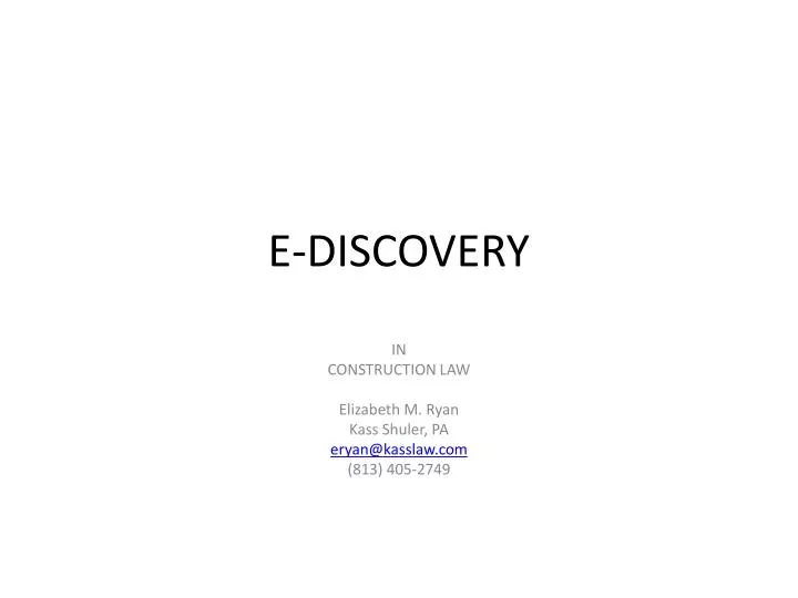 e discovery