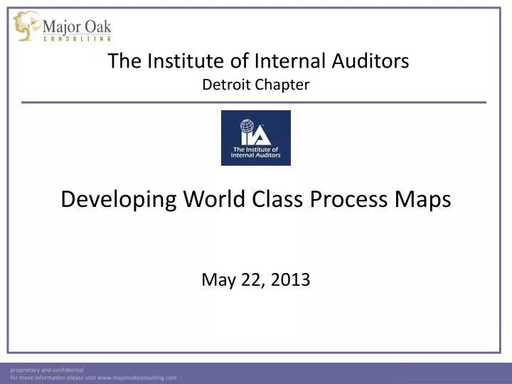 developing world class process maps