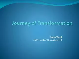 Journey of Transformation