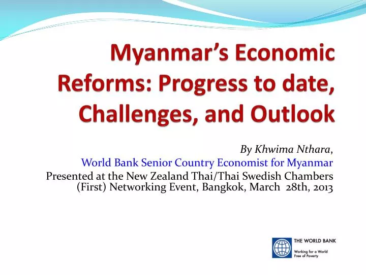 myanmar s economic reforms progress to date challenges and outlook
