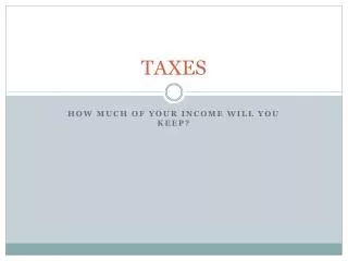 taxes