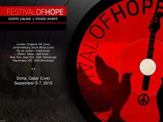 Festival Of Hope (FOH) Iconic Cause + Music Event July 1-5, 2011 Cotton Bowl Stadium &amp; Fair Park Dallas, TX