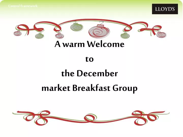 a warm welcome to the december market breakfast group