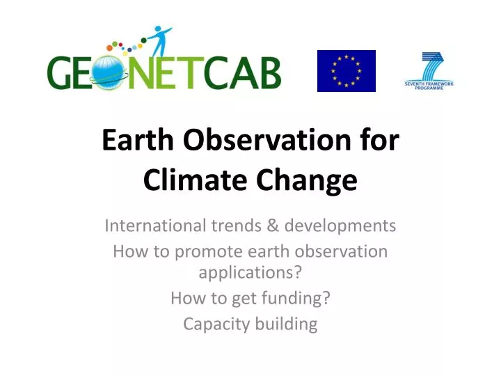 earth observation for climate change