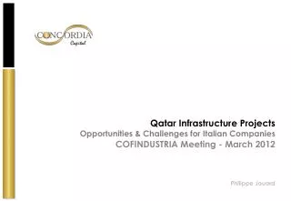 Qatar Infrastructure Projects Opportunities &amp; Challenges for Italian Companies