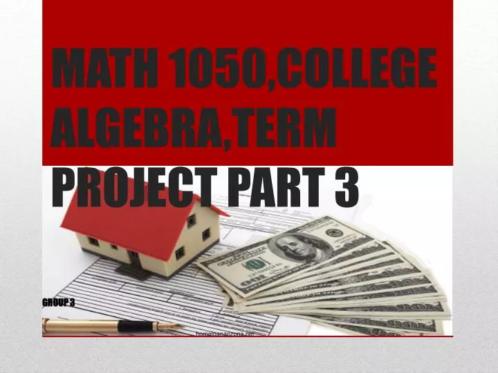 math 1050 college algebra term project part 3