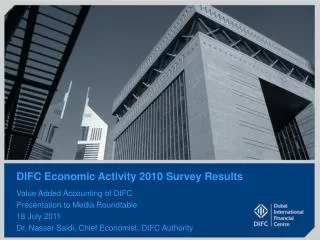 DIFC Economic Activity 2010 Survey Results